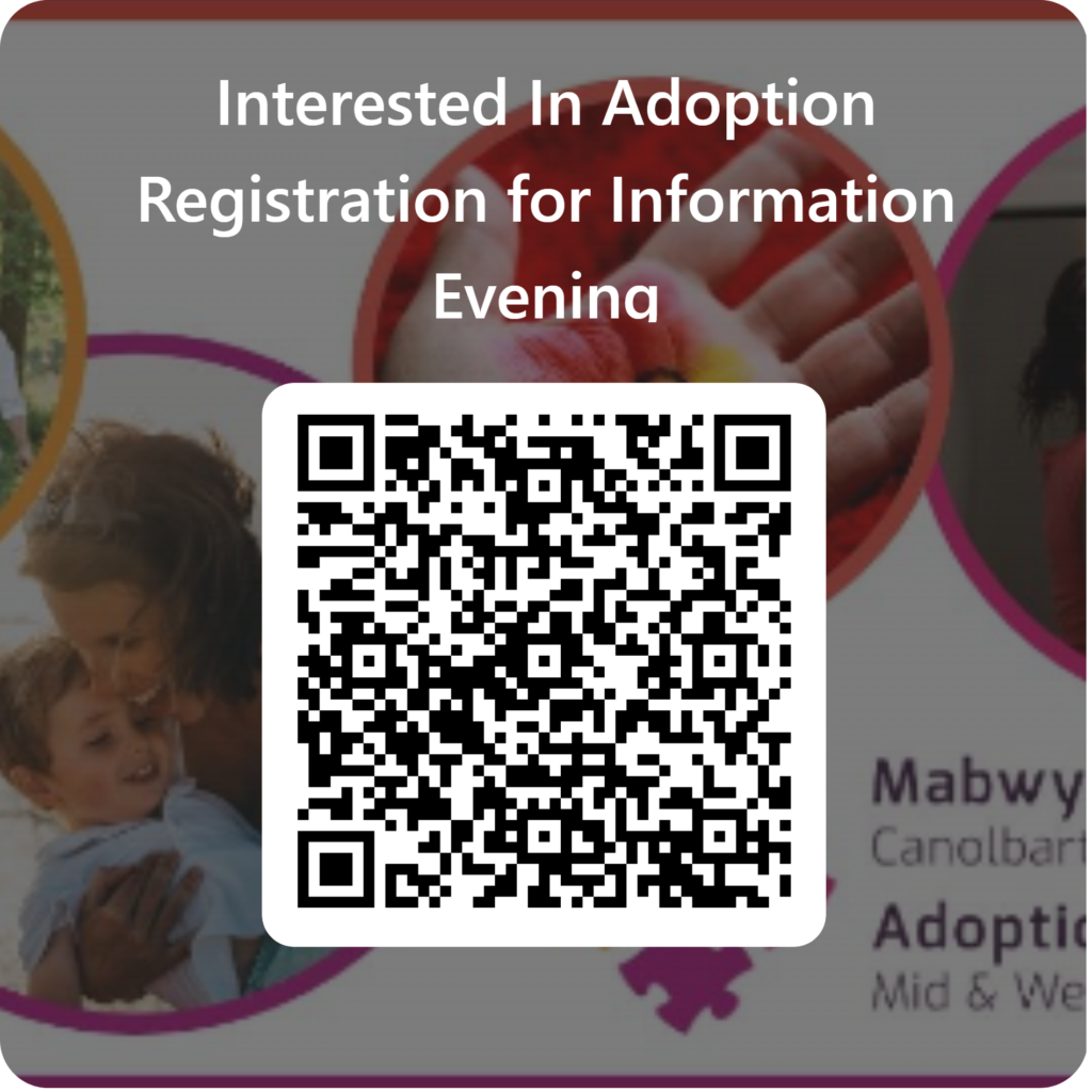 QR Code to register for our Interested In Adoption Information Evening